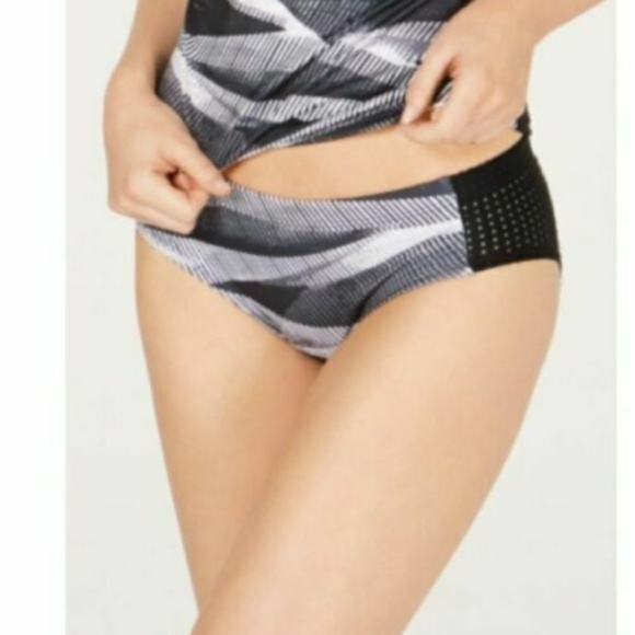 Nike Women's Nike Black/Gray Line Up 2-Piece Tankini Swimsuit Size S - Picture 3 of 11
